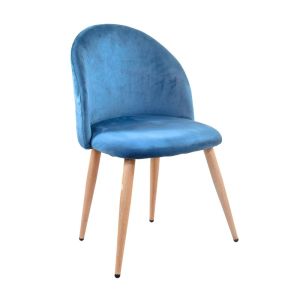 Silla para Comedor Azul Velvet