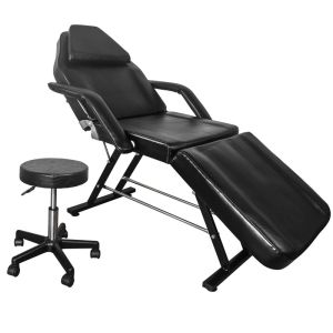 Kit de Cama Reclinable y Silla para Faciales Spa Tatto