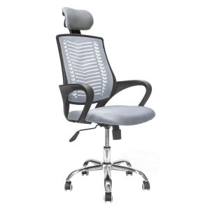 Silla Gerencial para Oficina con Cabecera Gris