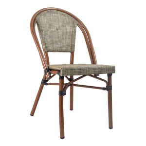 Silla Aluminio tipo Rattan Oval Cafe