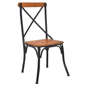 Silla para Comedor Restaurante Metalica Asiento Madera