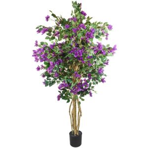 Azalea Flor Morada Planta Artificial 180 CM con Base de Maceta