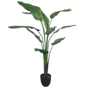 Strelitzia Planta Artificial 185 CM con Base de Maceta