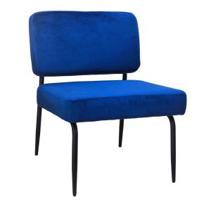 Sillon Ocasional Individual color Azul Tela Velvet