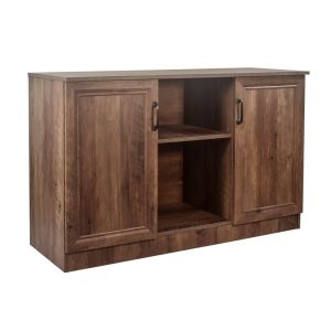 Credenza Vintage Color Nuez con 2 Puertas y Organizador Central 120 x 44 cm