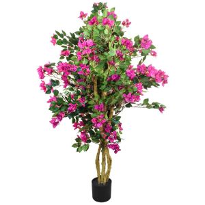 Azalea Flor Rosa Planta Artificial 150 CM con Base de Maceta