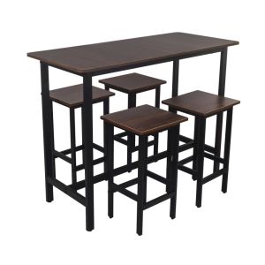 Set Completo Bar con Mesa Barra y 4 Bancos