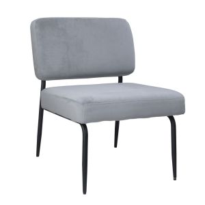 Sillon Ocasional Individual color Gris Tela Velvet