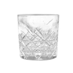 Vaso de Cristal 350 ML Diseño Labrado Elegante para Cocteleria Bebidas Frias Whisky Coñac Ron Tequila Vodka