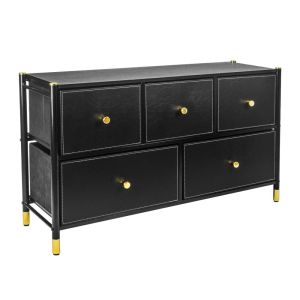 Mueble para TV Vinipiel Negro Coleccion Milan