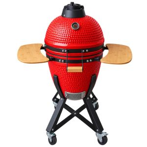 Asador de Ceramica 18 pulgadas Parrilla Ahumador Rojo