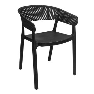 Silla Curva Plástico Reforzado Negro