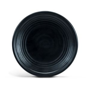 Plato Plano para Botana Color Negro 25.1 CM Diametro