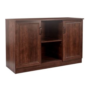 Credenza Rustica Color Cafe con 2 Puertas y Organizador Central 120 x 44 cm
