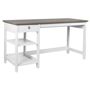 Escritorio Vintage con Cajonera Lateral Blanco 150 x 60 cm
