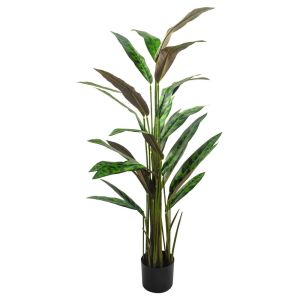 Calatea Artificial 120 CM Planta con Maceta Base