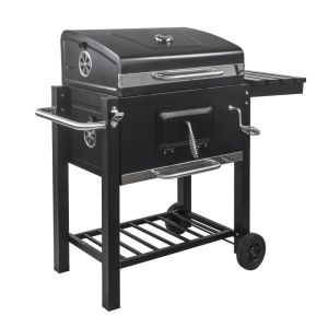 Asador de Acero Alabama con Termometro y Mesa Lateral