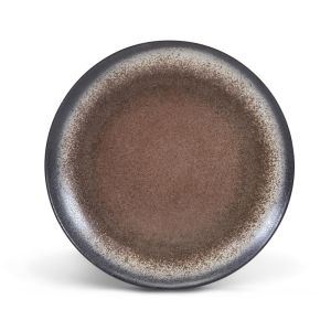Plato Redondo Para Banquete Color Oxido Texturizado 20.2 CM Diametro