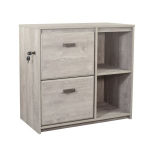 Cajonera con Llave Vintage y Repisa Lateral Ajustable 80 x 40 cm